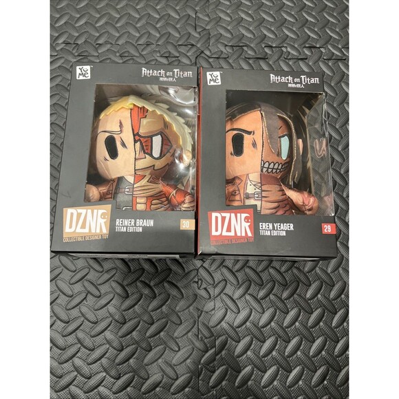 YuMe ATTACK ON TITAN DZNR Collectible Plush EREN YEAGER & REINER BRAUN LIMITED - Picture 1 of 6